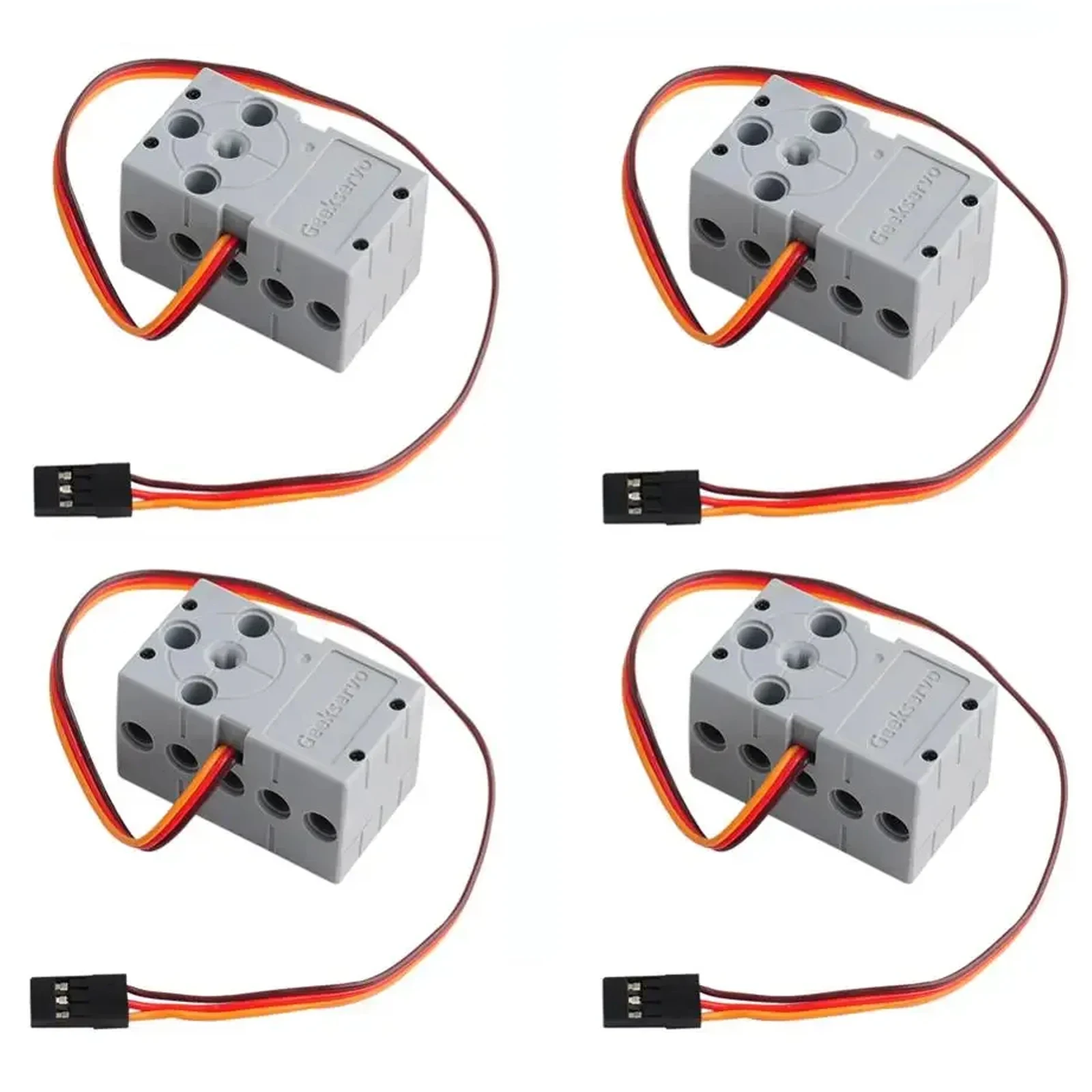 

4PCS Geekservo 2kg Digital Servo Motor 360 Degree Rotation Dual Shaft for Building Blocks Programming Boards