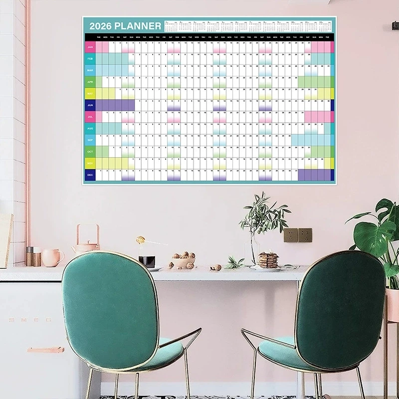 2026 Year Poster Calendar, Large Calendar Kawaii To Do List Planner Target, Schedule Planner, Large Multi Month Reusable Poster