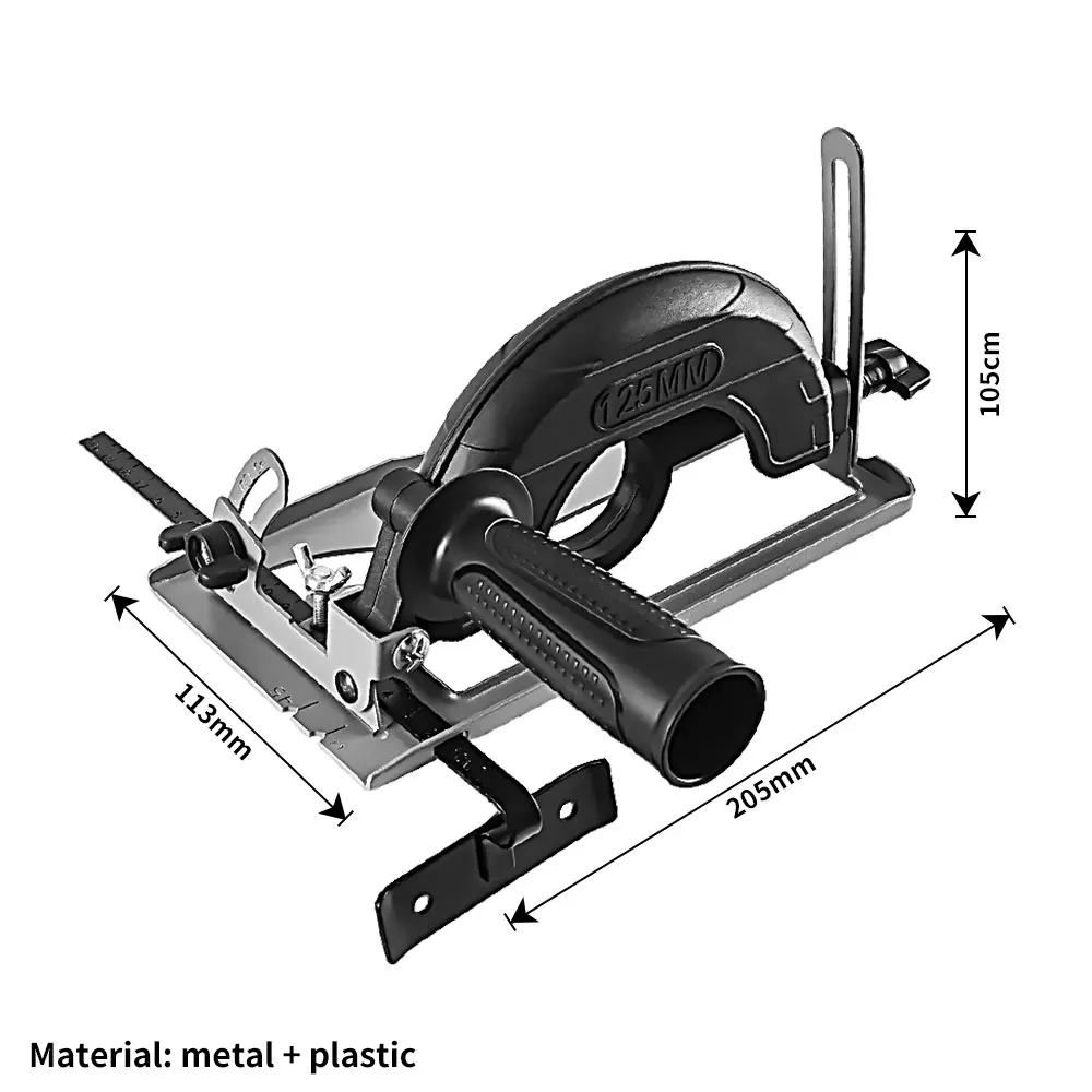 45 Adjustable Cutting Depth Positioning Bracket Angle Grinder Retrofit Cutting Machine Slotting Base For100-125Mm Angle Grinder