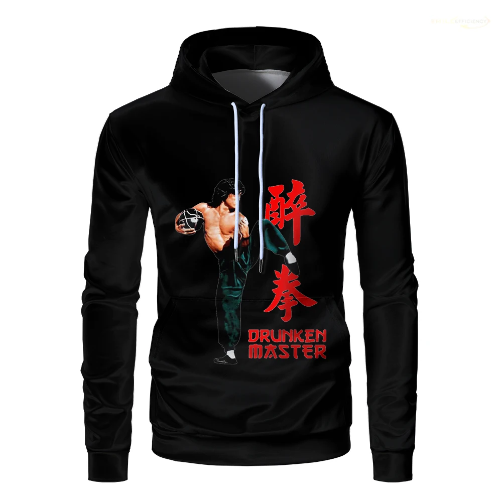 جاكيت كونغ فو صيني للجنسين هودي ، فيلم رئيسي في حالة سكر تشان ، تنين صيني ، بلوفر هيب هوب ، مشجعي القتال ، ملابس الشارع الكلاسيكية