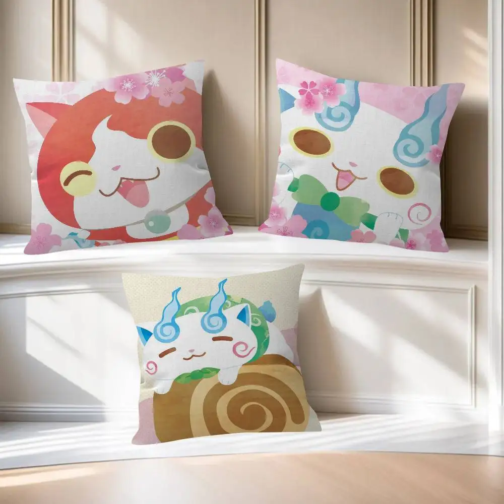 

Наволочка для подушки с аниме-персонажами Ёкаи, милый дизайн, подарок, декоративная наволочка для спальни, дома, дивана, стула, сиденья
