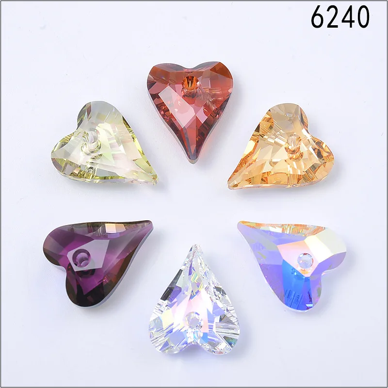 (1 piece) Original Crystals from Austria 6240 Wild Heart Pendant Loose Beads Rhinestone for DIY Jewelry Making Home Decoration image 3