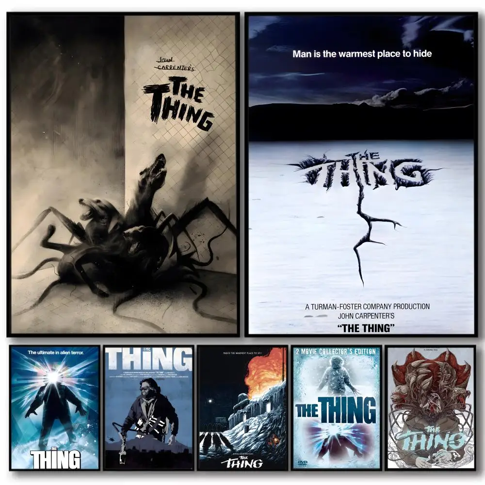 Horror Movie the T-Thing Painting Calligraphy High-Quality Cotton Canvas Poster Wall Art for Living Room Modern  House Decor