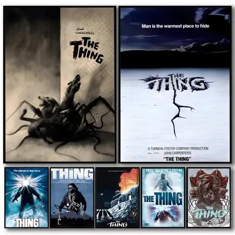 Horror Movie the T-Thing Painting Calligraphy High-Quality Cotton Canvas Poster Wall Art for Living Room Modern  House Decor