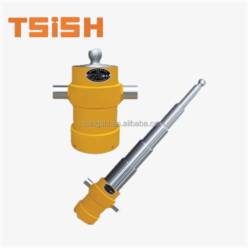 underbody mini telescopic single action hydraulic cylinder for dump trailer truck body penta hyva binotto ram oil jack type