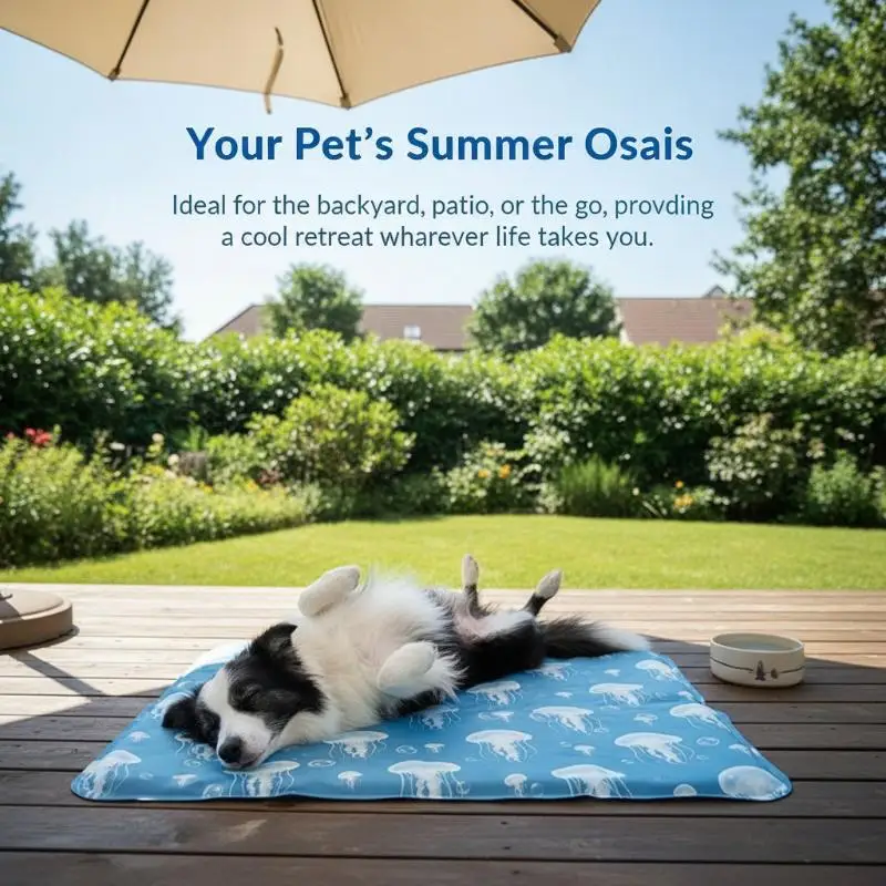 3 Sizes Versatile Indoor Summer Pet Cooling Ice Mat For Dogs Cats Self Cooling Non Toxic Gel Pad Dog Cat Bed Crate Sofa Chill