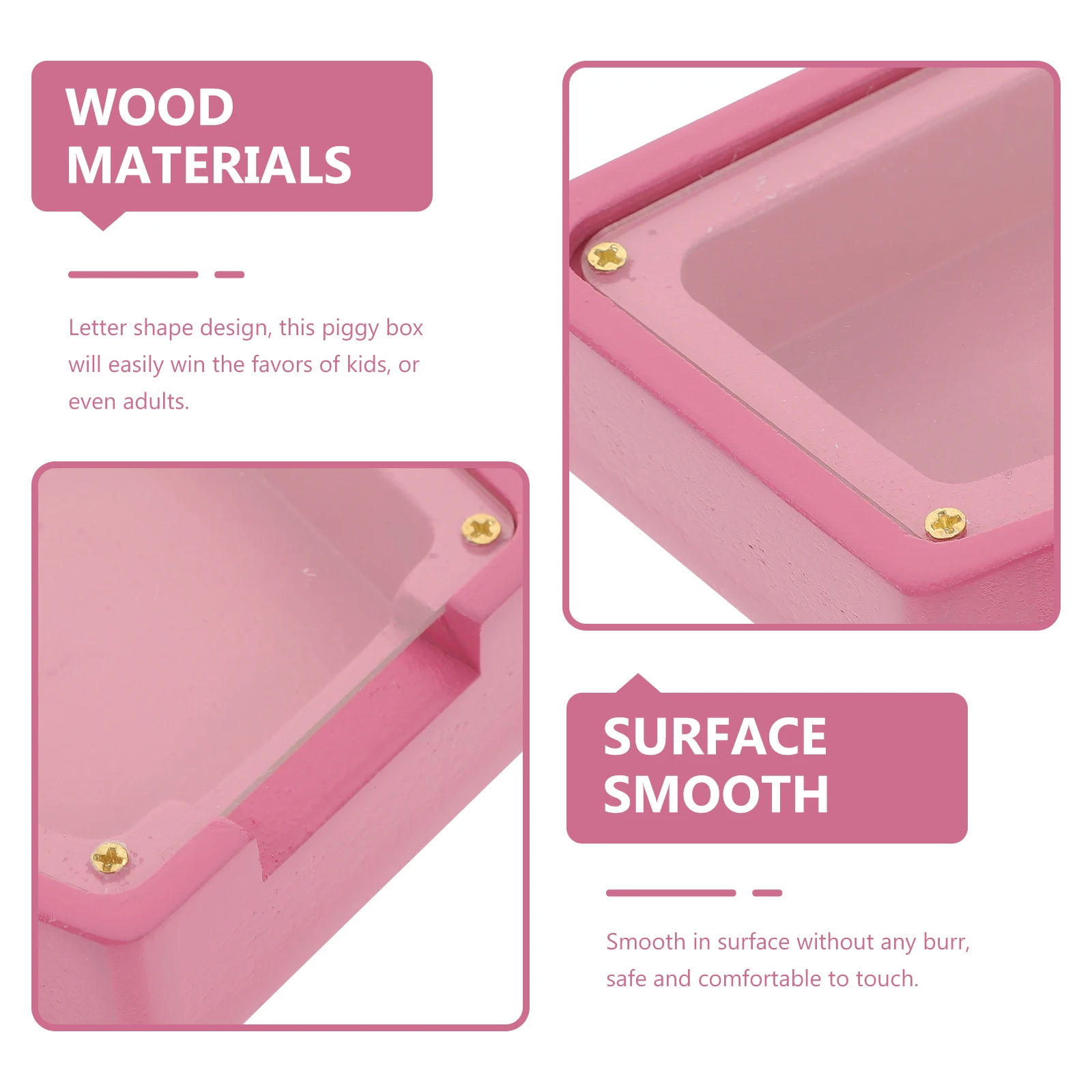 

Alphabet Piggy Bank Clear Money Jar English Letter Design for Adults Saving Habit Cute Desk Organizer Home Decoration