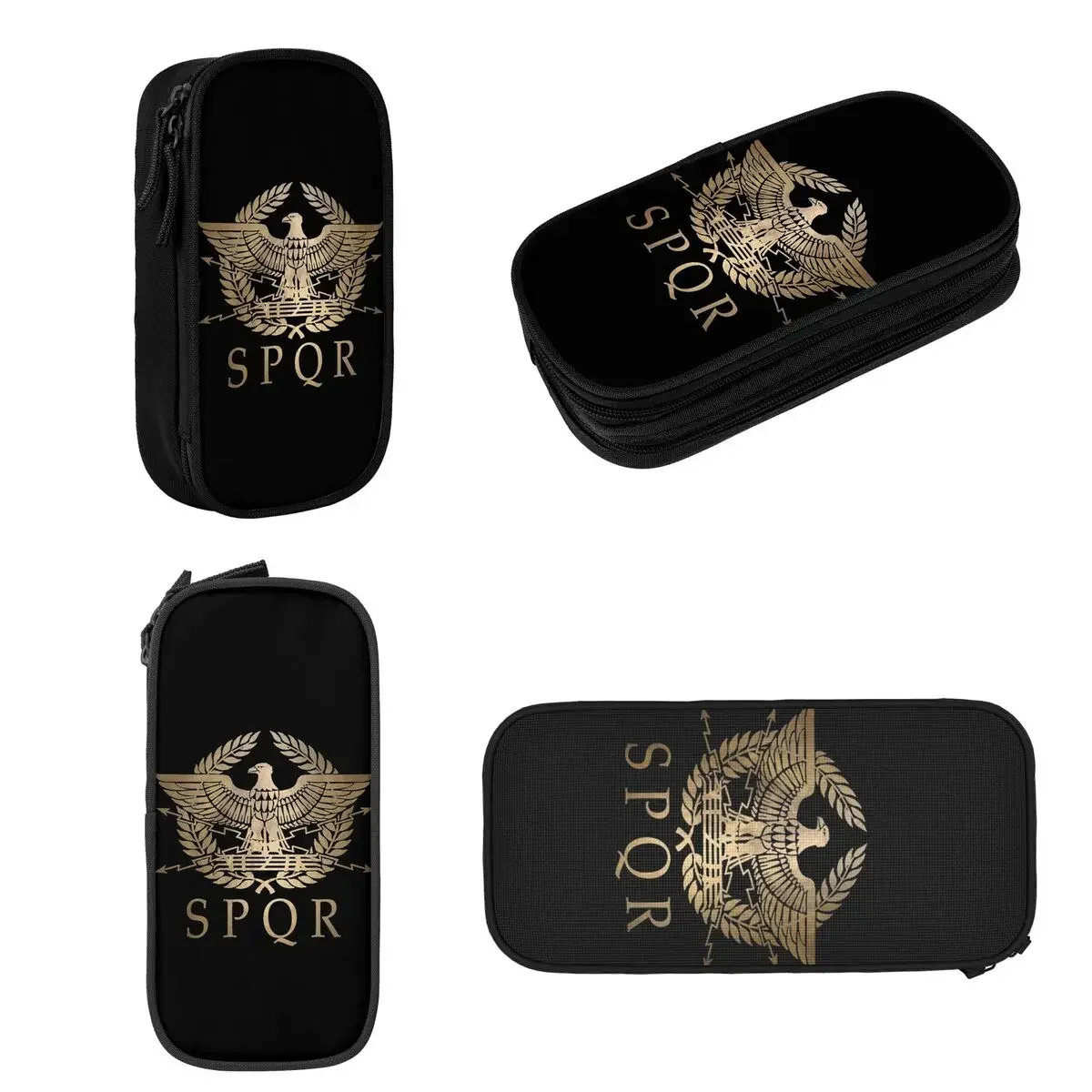 SPQR- Roman Empire Standard Shield Pencil Cases Large Capacity Pen Bags Pen Box Pencil Pouch For Boys Girls Students Stationery