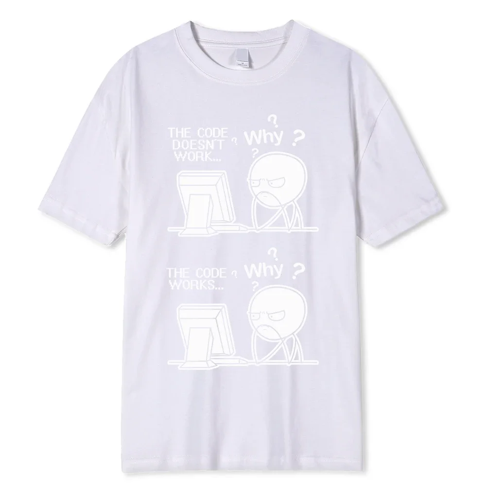 الإبداعية متعة مبرمج رمز العمل عادية تي شيرت مطبوع Camiseta Hombre Linux OS موضة 100% القطن الشارع الشهير