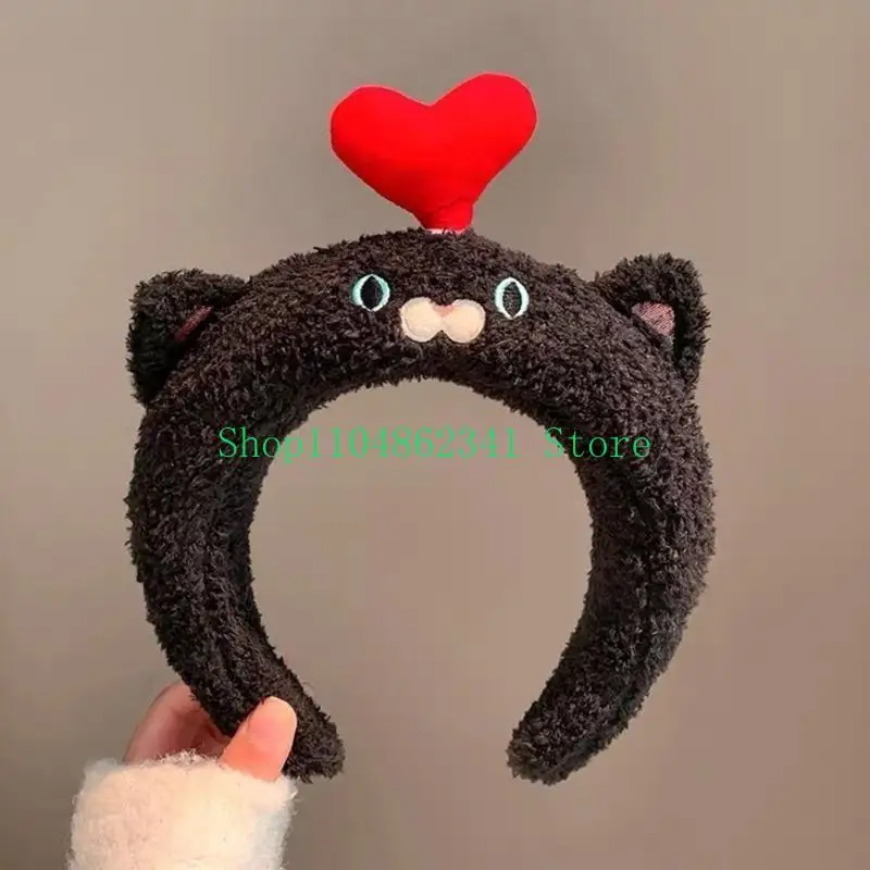 5asd Pull String Animal Hairhoop Face Lavagem da cabeça Crianças adoráveis ​​desenhos animados Hairhoop