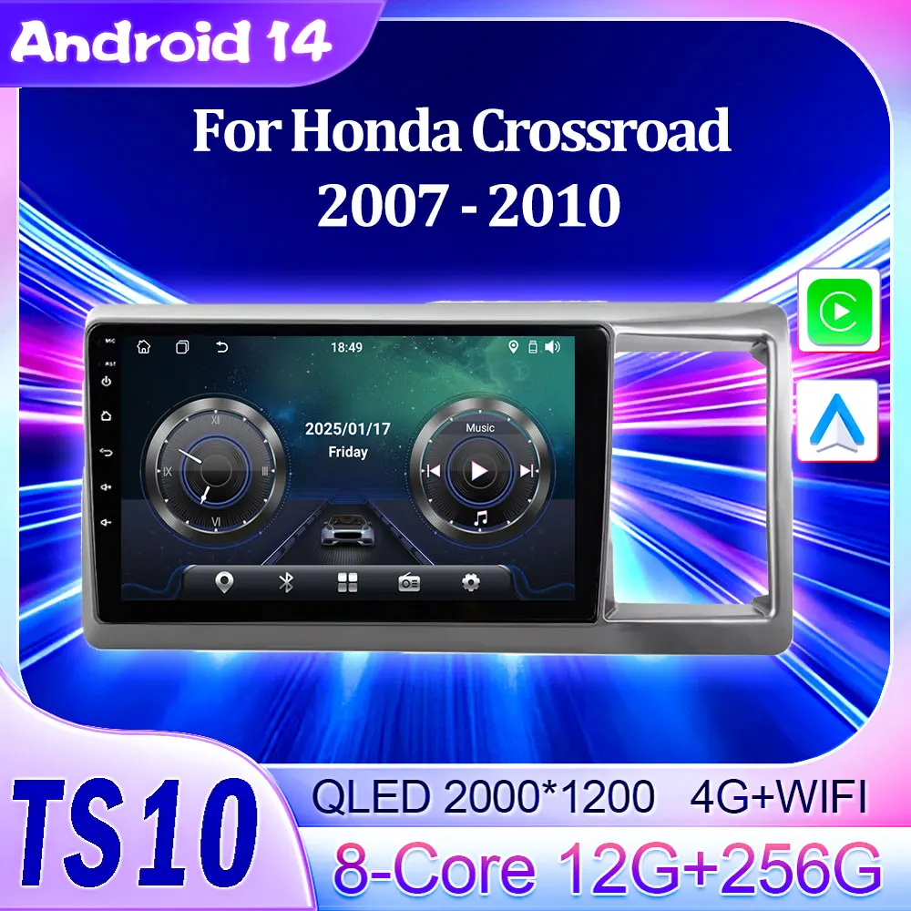 

Stereo Head Unit For Honda Crossroad 2007 - 2010 Wireless Android Auto Radio Touch Screen Bluetooth Mirror Link GPS Navigation