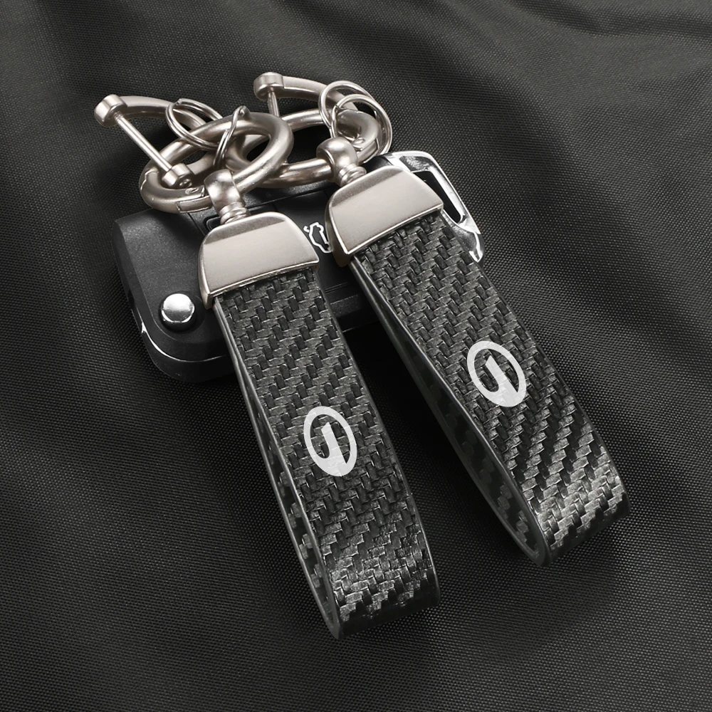 For GAC Trumpchi Aion GS8 GS4 GS3 Empow GS5 Coupe Carbon Fiber Pattern Auto Key Holder Car Keychain Creative Styling Accessories