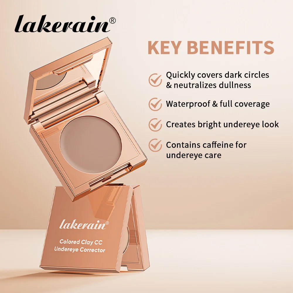 Undereye Kleurcorrectie Concealer Fijne kleitextuur Verhelderend Gladmakend Huid Waterdicht Hydrateert Snelle bedekking Donkere kringen