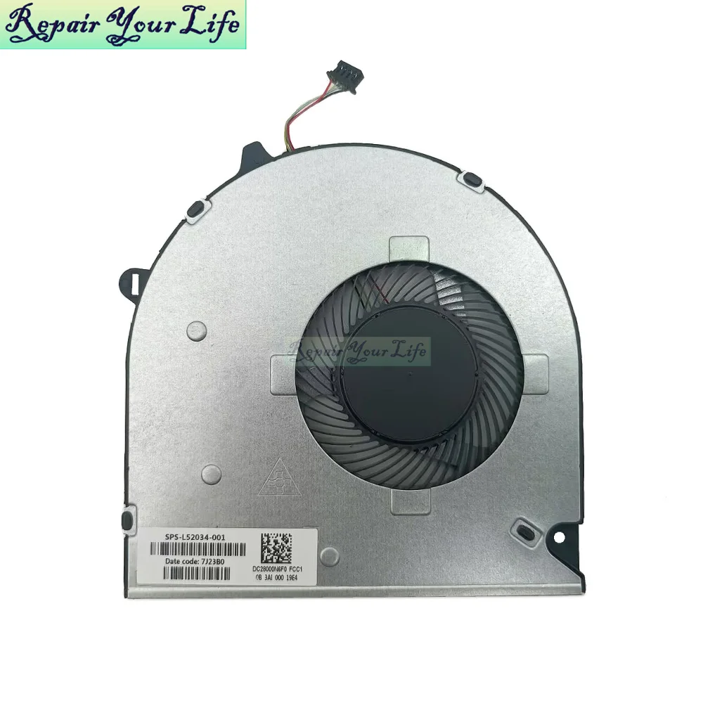 Laptop CPU Cooling Fan Cooler For HP Pavilion 15-DU 15-DW 15-GW 15S-DR 15S-GR GY TPN-C139 C151 FLG0 DFS5K12114464N L52034-001