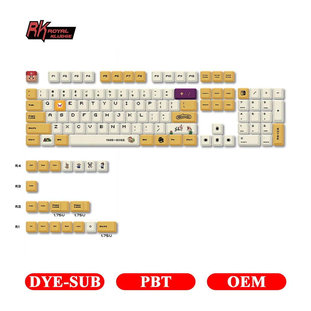 

DYE-SUB General PBT Keycap Cherry Profile Personalized Keycaps for Gateron Cherry MX Switch Gamer Mechanical Keyboard Key Cap