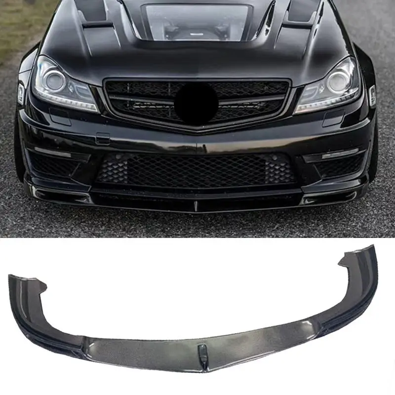 

W204 C63 V Style Body Kit Carbon Fiber Fibre Front Bumper Lip Splitter Fits For Mercedes Benz AMG W204 C63 2012-2014