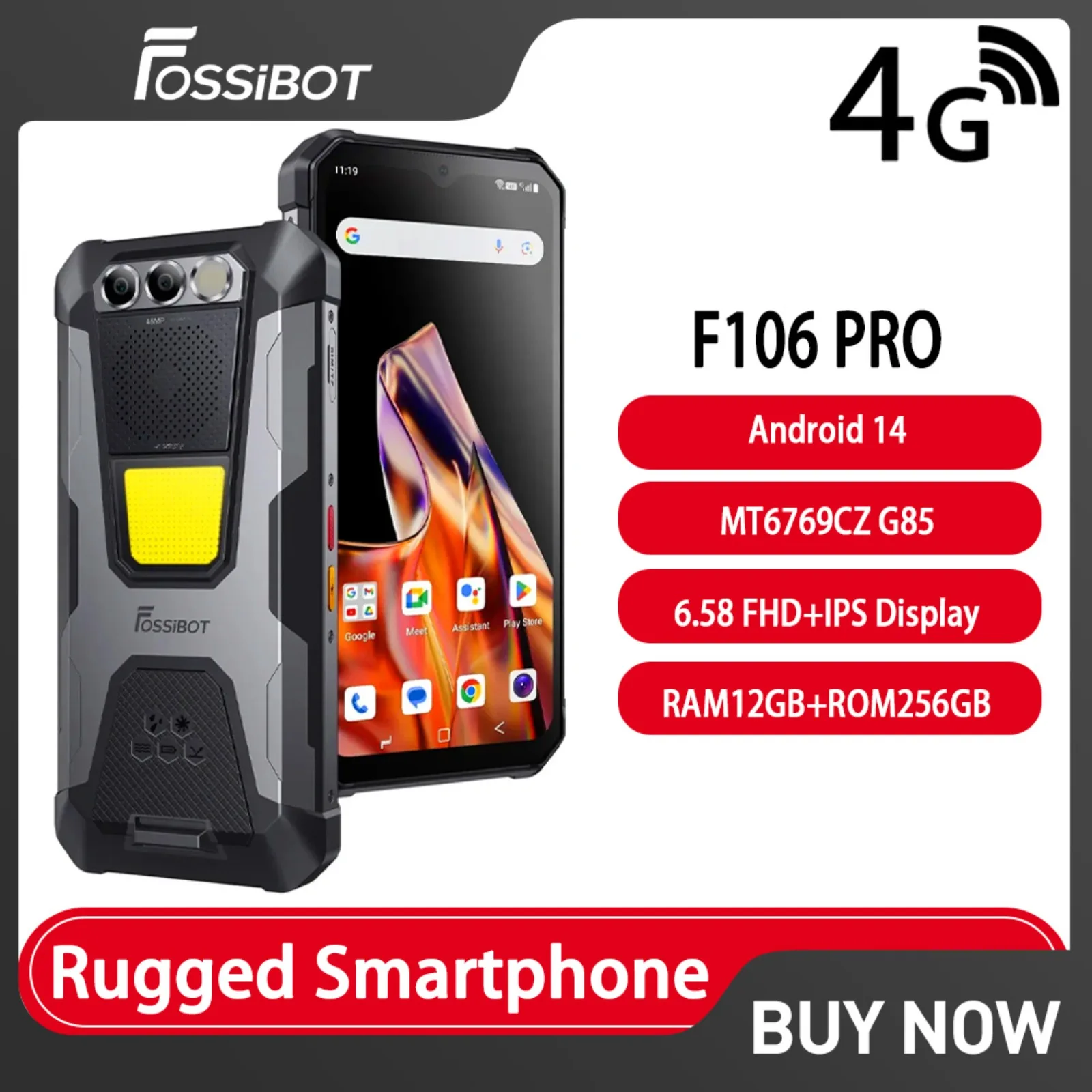 FOSSiBOT F106 PRO Rugged Smartphone 6.58