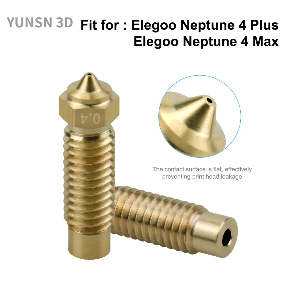 Brass 3D Printer Nozzles for Elegoo Neptune 4 Plus/Max, Wholesale 0.2/0.4/0.8/1.0mm for Neptune4 Max/ Neptune4 Plus1/3/5pcs