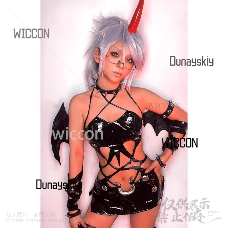 Shop1104345165 Store GARTERBELT play Kneesocks tume مثير PU ضيق ملهى ليلي الملكة براءات الاختراع والجلود شيطان الهالوين