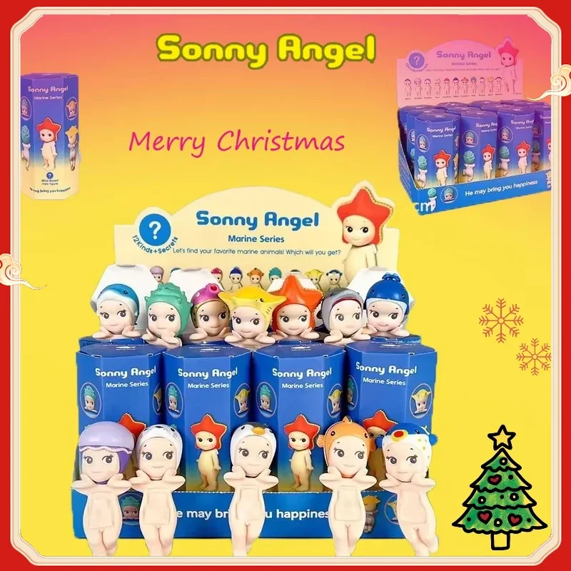 12pcs Sonny Angel Blind Box Motherland Edition Marine Series Collection Anime Figure Ornament Doll Fans Kid Christmas Gifts Toy