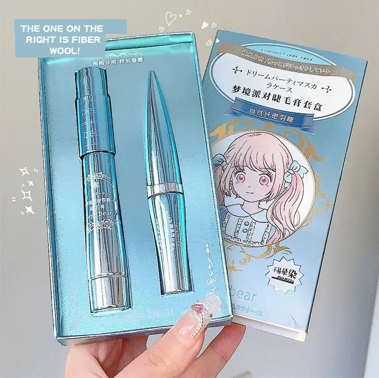 Mascara noir imperméable longue durée, brosse en Fiber de soie, Extension de cils, allongement et recourbé, maquillage cosmétique