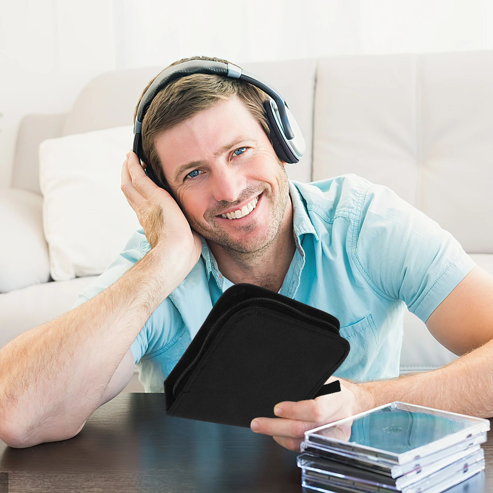 

Cd Dvd Case Organizer Zipper Closure Portable Travel Bag For Dvds Movie Lovers Game Enthusiasts Car Holder Smooth