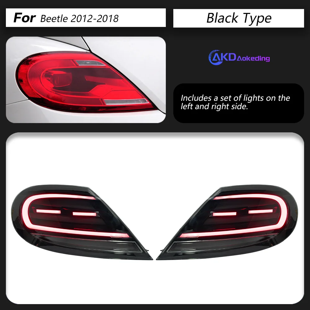 AKD Autolichten voor VW Kever LED Achterlicht 2012-2019 Achterlamp Animatie Dynamisch Signaal DRL Achteruitrijlicht Stoplicht Auto-accessoires