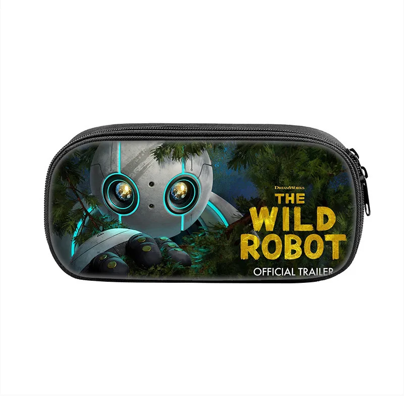 Tas Kotak Pena Anime Kartun Robot Liar untuk Siswa Kotak Pensil Ritsleting Perlengkapan Sekolah Kapasitas Besar