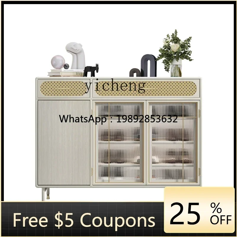WW modern simple shoe cabinet, new storage cabinet at the door of the home, solid wood small apartment entrance cabinet