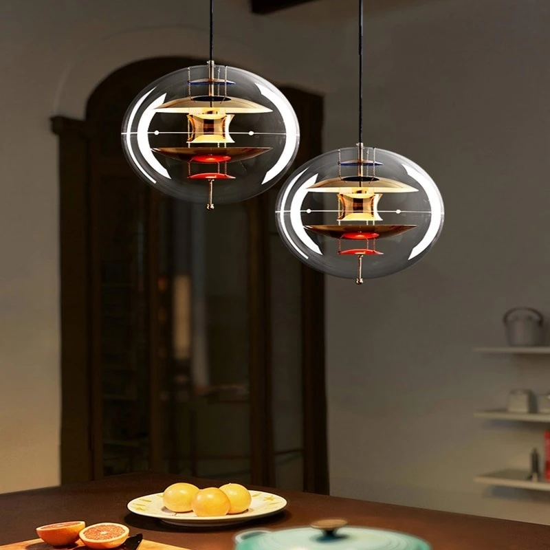 Globe Planet Led Pendant Lamp Bar Living Room Chandelier Restaurant Designer Pendant Lights Home Decor Lustre Suspension Fixture