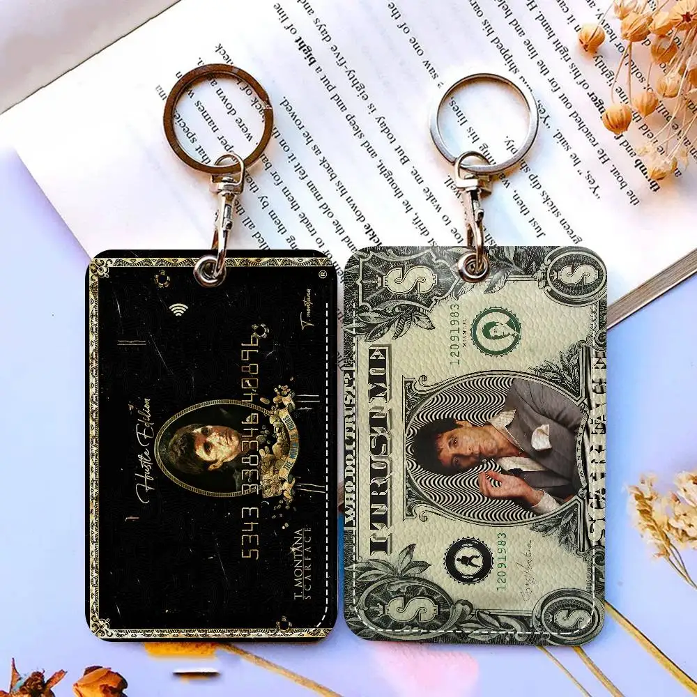 حاملي بطاقات سلسلة مفاتيح من فيلم Scarfac، سلاسل حلقية مفاتيح لبطاقات الائتمان وبطاقات الائتمان وبطاقات الهوية #3