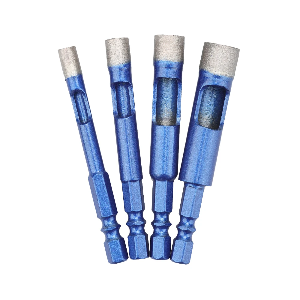1PC Marble Hole Opener 6.35mm Small Hex Handle Hard Alloy Granite Tile Glass Concrete Sintered Slotting Drill Bit