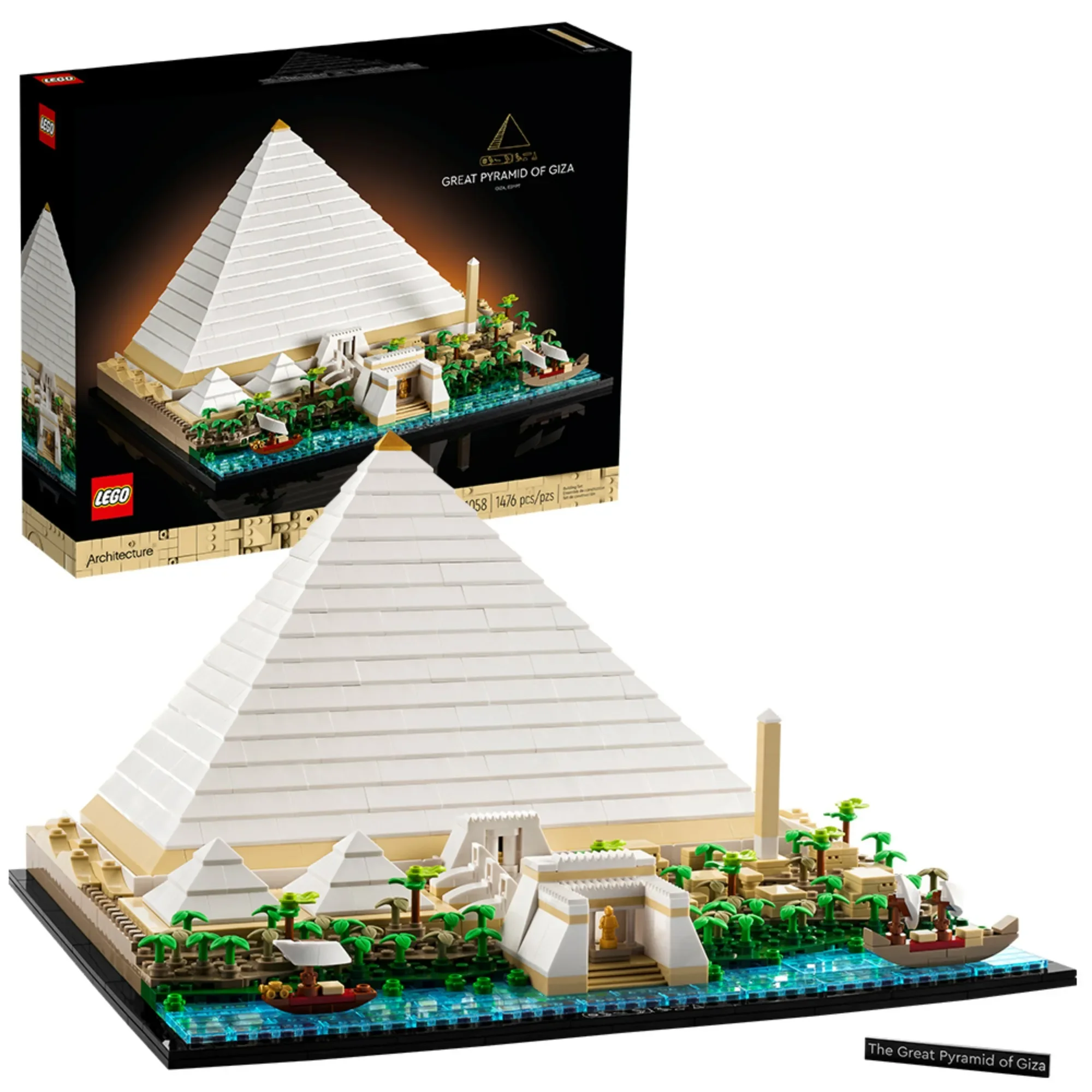 

LEGO® Architecture Great Pyramid of Giza Model (21058) DIY Building Adventure for Kids Aged 18 Years and Up Adults 1476 Pieces