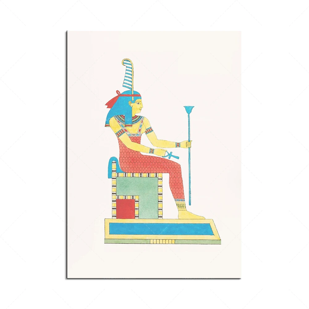 Egyptian Art, Nephtys, Seshat, Path, Osiris, Mout, Thoth II, Horus, Wadjet, Egyptian Gods Poster Living Room Decor - Image 2