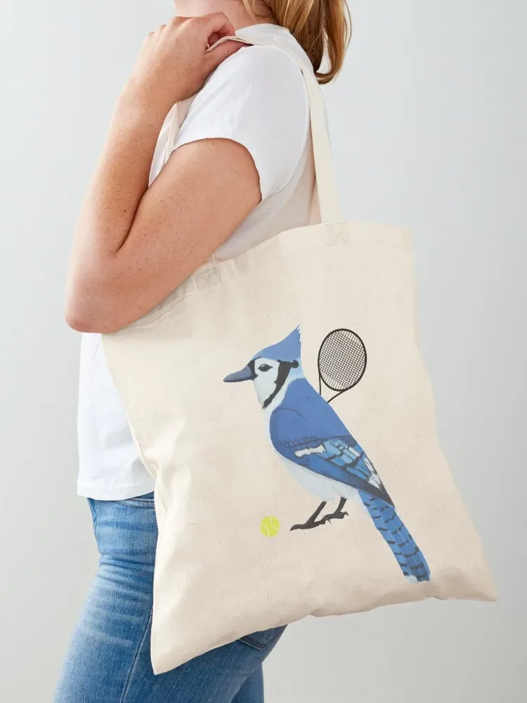 Tennis Blue Jay Tote Bag Shopping bags hand bag personalized large