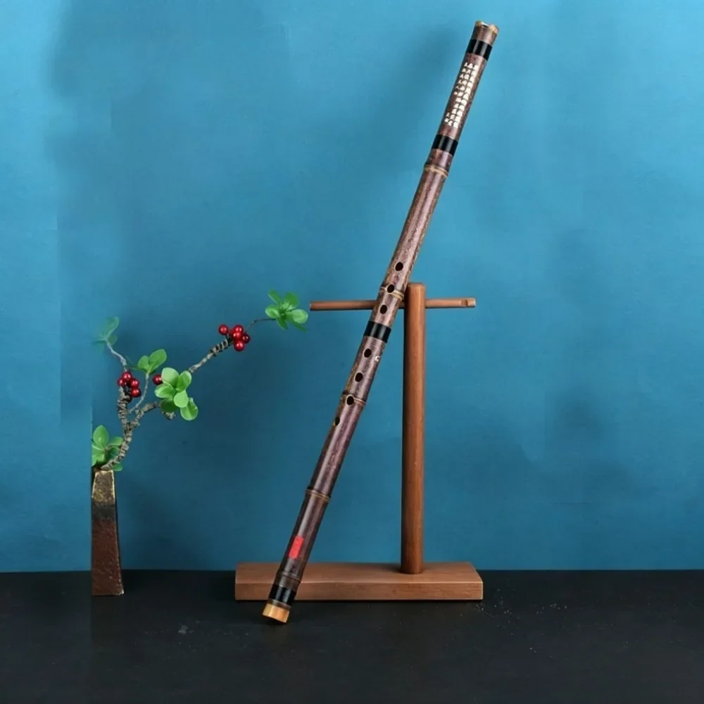 Professional Purple Bamboo Xiao Flute 8-Hole Chinese Vertical Bamboo Flute G/F Keys for Beginners and Performers Wind Instrument