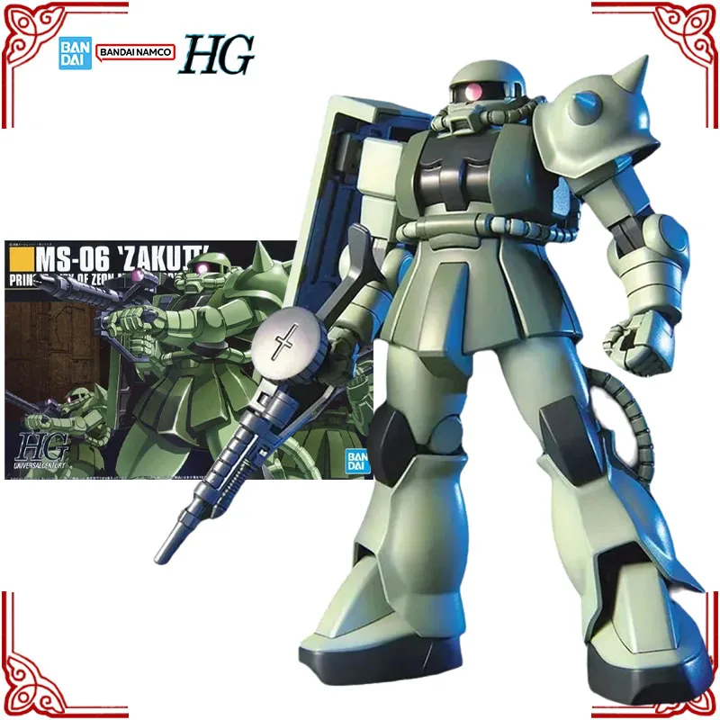 

In Stock Genuine Bandai Gundam Model Kit HGUC 1/144 MS-06 Zaku 2 Anime Action Figure Collection Assembly Mode Boys Toys Gifts