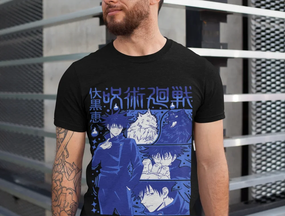 Megumi Fushiguro T-shirt Jujutsu Kaisen JJK Gojo Toji Sukuna gift Shirt All Size