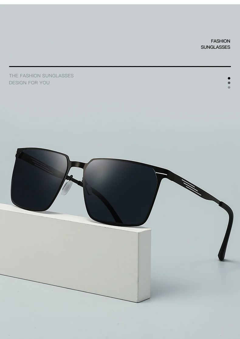 Neue Herren-Sonnenbrille aus Metall – modische Outdoor-Freizeitbrille, UV-Schutz, geeignet zum Fahren und Angeln 5133 – Detail 4