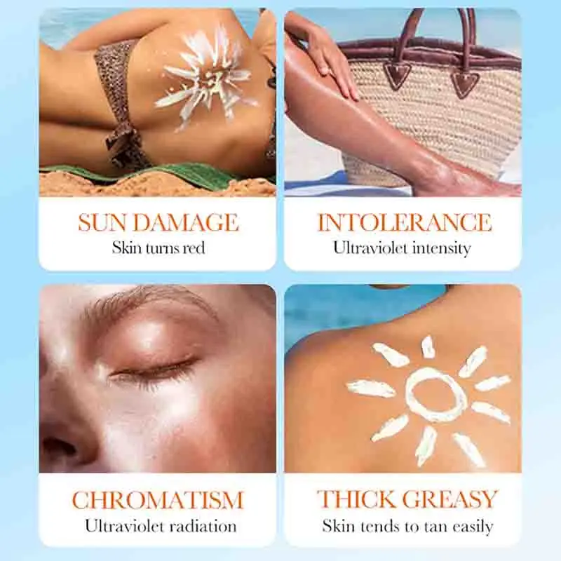 SADOER Spf 50+ واقي من الشمس للوجه العناية بالبشرة بالطاقة الشمسية أنبوب مزدوج متعدد التأثير Pa +++ واقي من الشمس للوجه مانع للطاقة الشمسية #5