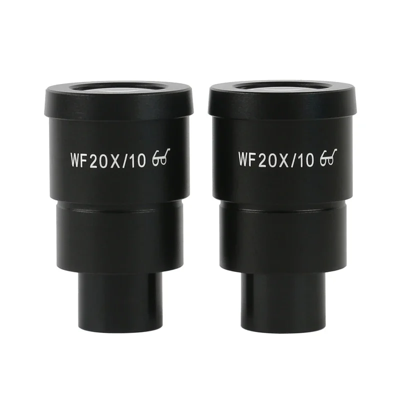 One Pair WF10X WF15X WF20X WF25X WF30X 20mm 15mm 10mm 9mm WF10X/20 High Eye-point Eyepiece For Stereo Microscope Wide Field