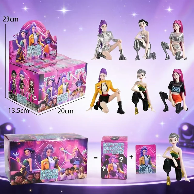 

6Pcs Anime Kpop Devil Hunter Blind Box Disassembly Fun Blind Bag Small statue Peripheral model Desktop Blind box decoration gift