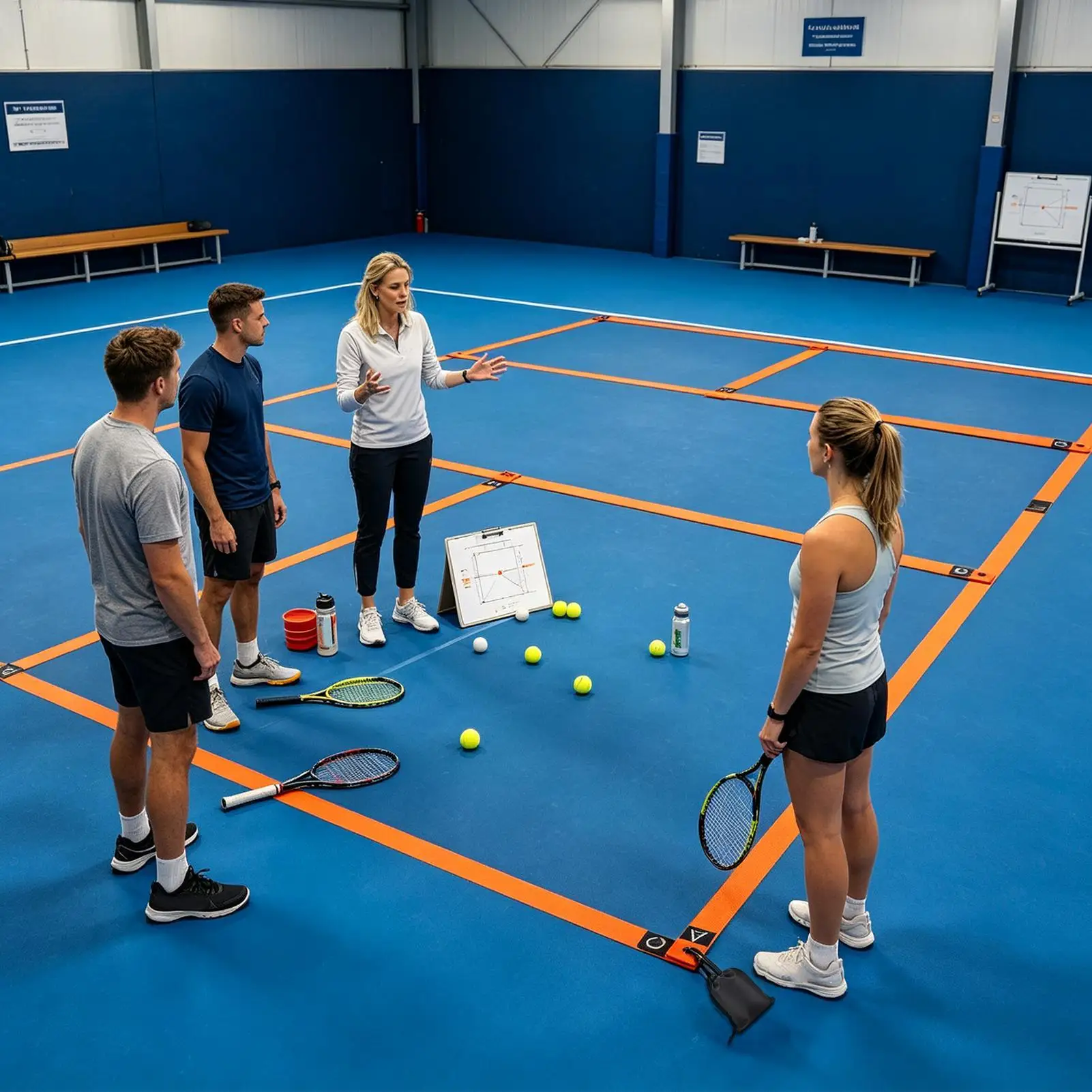 Pickleballs Court Marking Kit Temporary Bright Lines with 8 sandbags Pickleballs Court Markers Kit for Teenagers Beginners