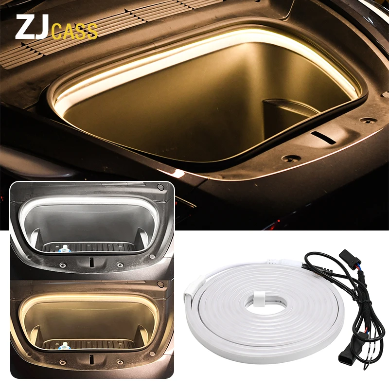 

Front Trunk Brighten LED Strip For NEW Model Y 2025 Launch Juniper Waterproof Flexible Front Rear Trunk Silicone Light For Tesla