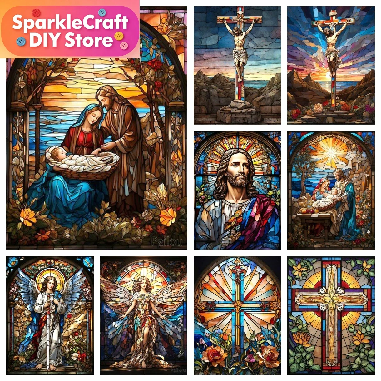 Resin Art Mary - 1pc frameless Religious Holy DIY 5d