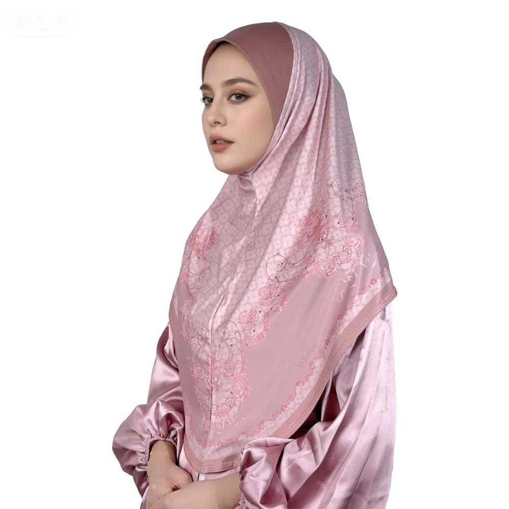 

Popular Chiffon Floral Print Chiffon Hijabs Linen Multicolor Arab Lady Headscarf All-match Ethnic Head Wrap Fashion