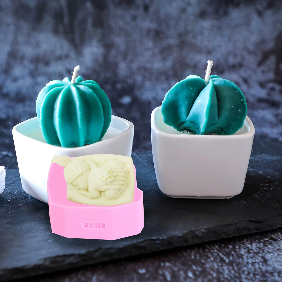 

Creative Sleeping Mold Food Grade Silicone Non Stick Cake Fondant Chocolate Ice Cube Pudding DIY Baking Tool