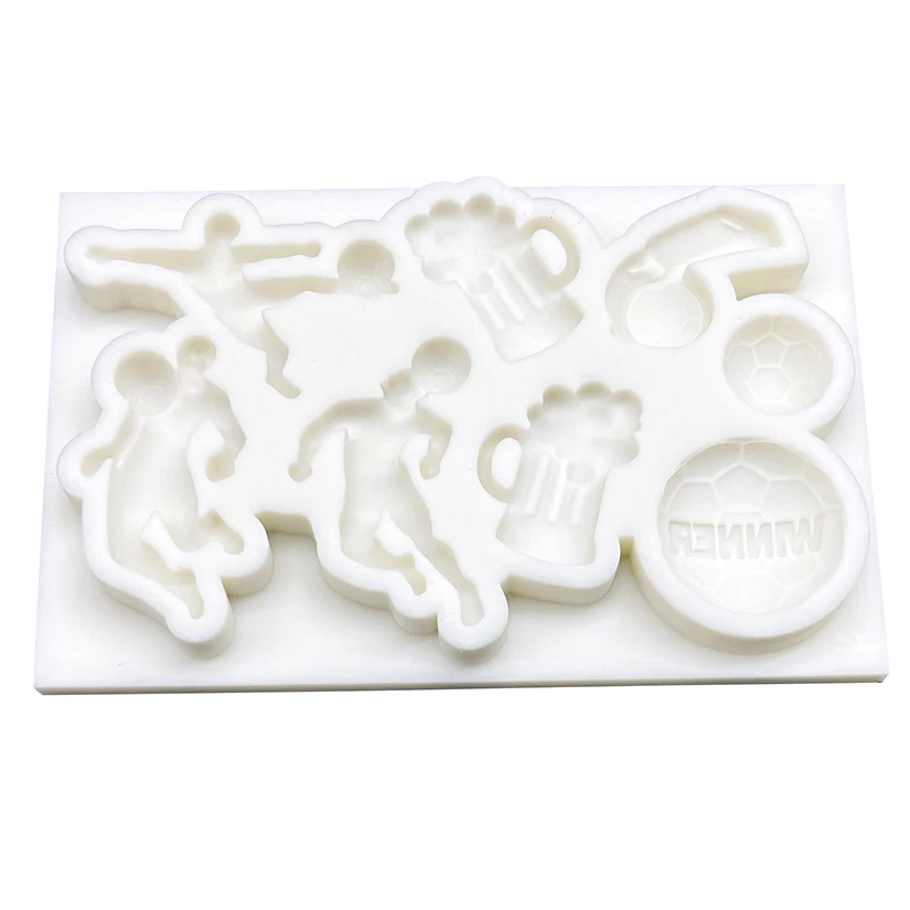 Football Silicone Sugarcraft Mold Resin Tools Cupcake Baking Mould Fondant Cake Decorating Tools