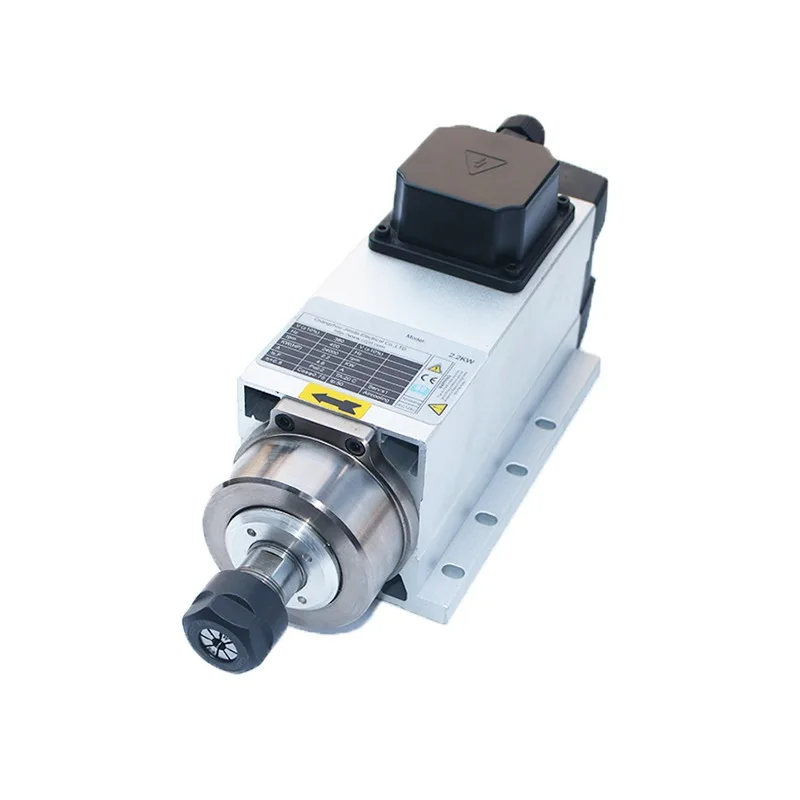 High Speed CNC Lathe Router Milling Air Cooling ER32 AC Spindle Motor 5.5kw Spindle with VFD Inverte