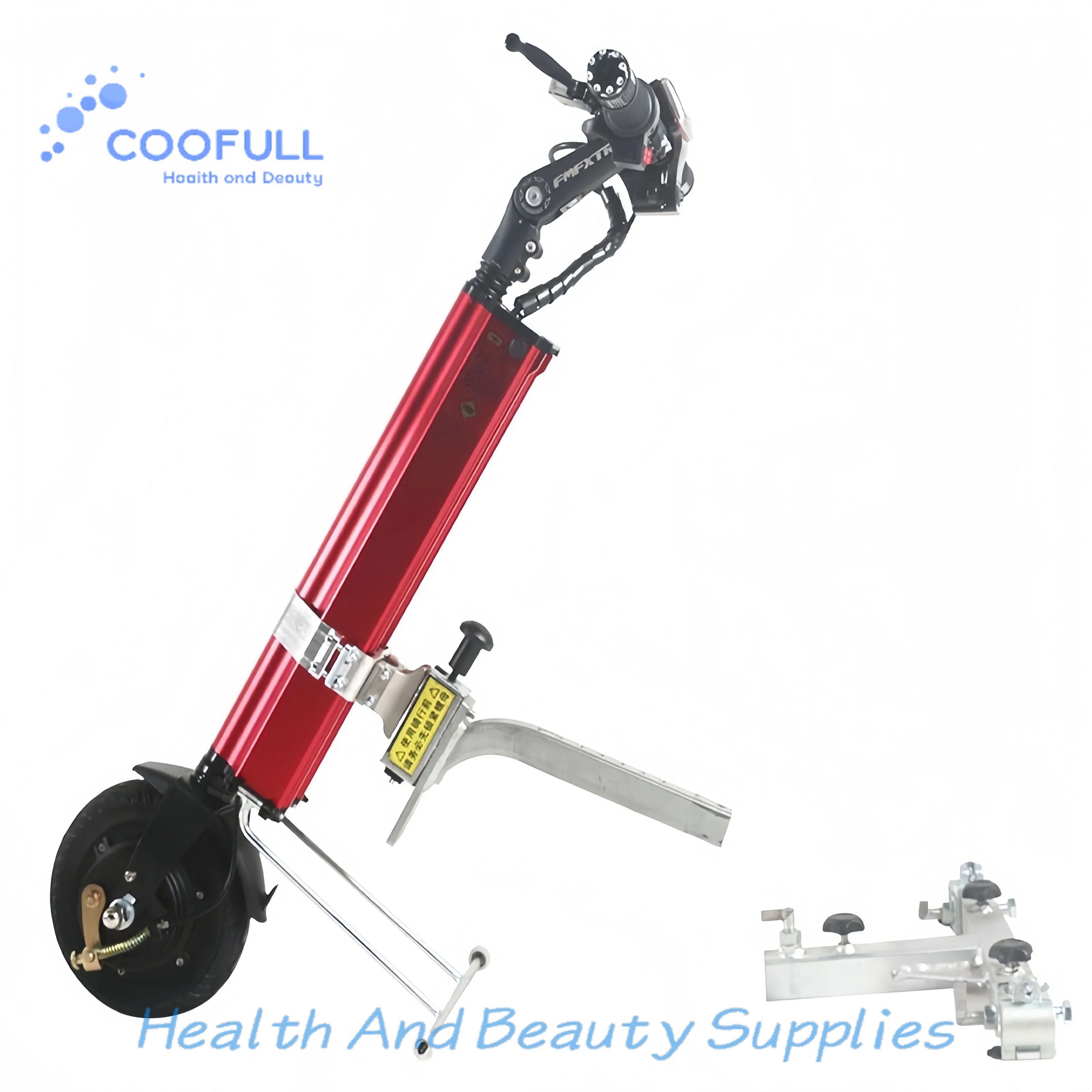 Coofull Lightweight 8KG Electric Wheelchair Adaptive Handcycle Power Attachment Wheelchair Front-mounted Powered Handbike